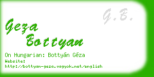 geza bottyan business card